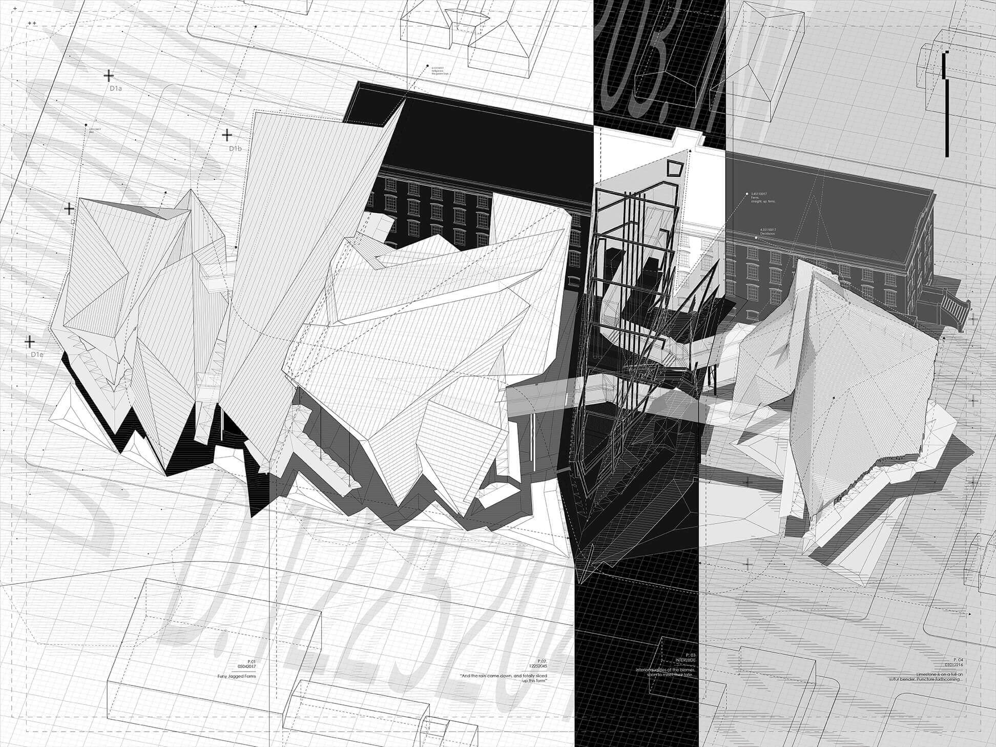 Work by Emily Hertzberg, B.Arch ’17 and Andrew Martens, B.Arch ’17