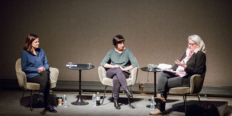 Amy Hobby, executive director of Tribeca Film Institute; Eliza Hittman, assistant professor of film/video; and writer and film critic Thelma Adams