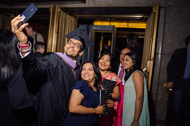 Students at commencement