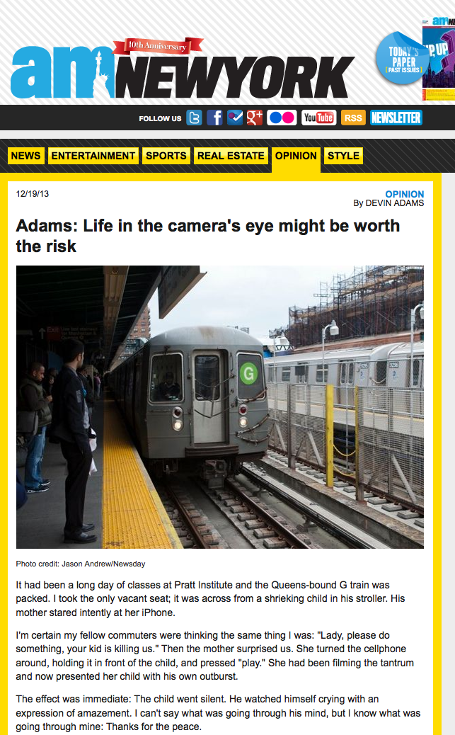 Devin Adamsï¿½s opinion piece that was published in amNY