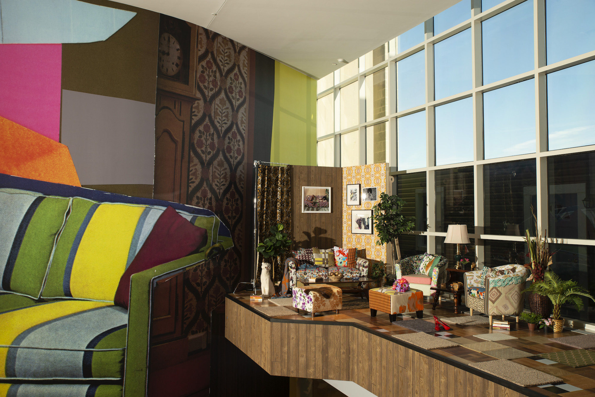 Installation view of Mickalene Thomas: A Moment’s Pleasure at the Baltimore Museum of Art