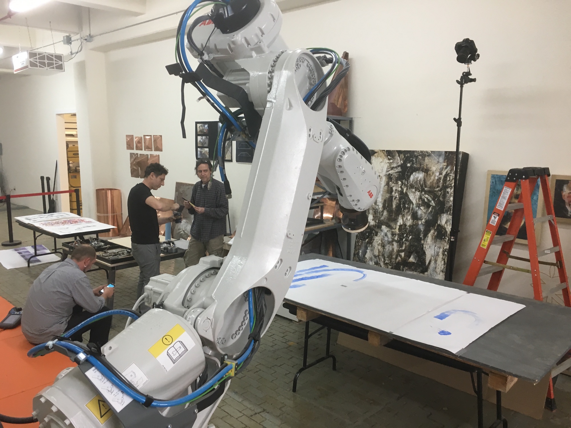 Artmatr creating robotic art at CRR 