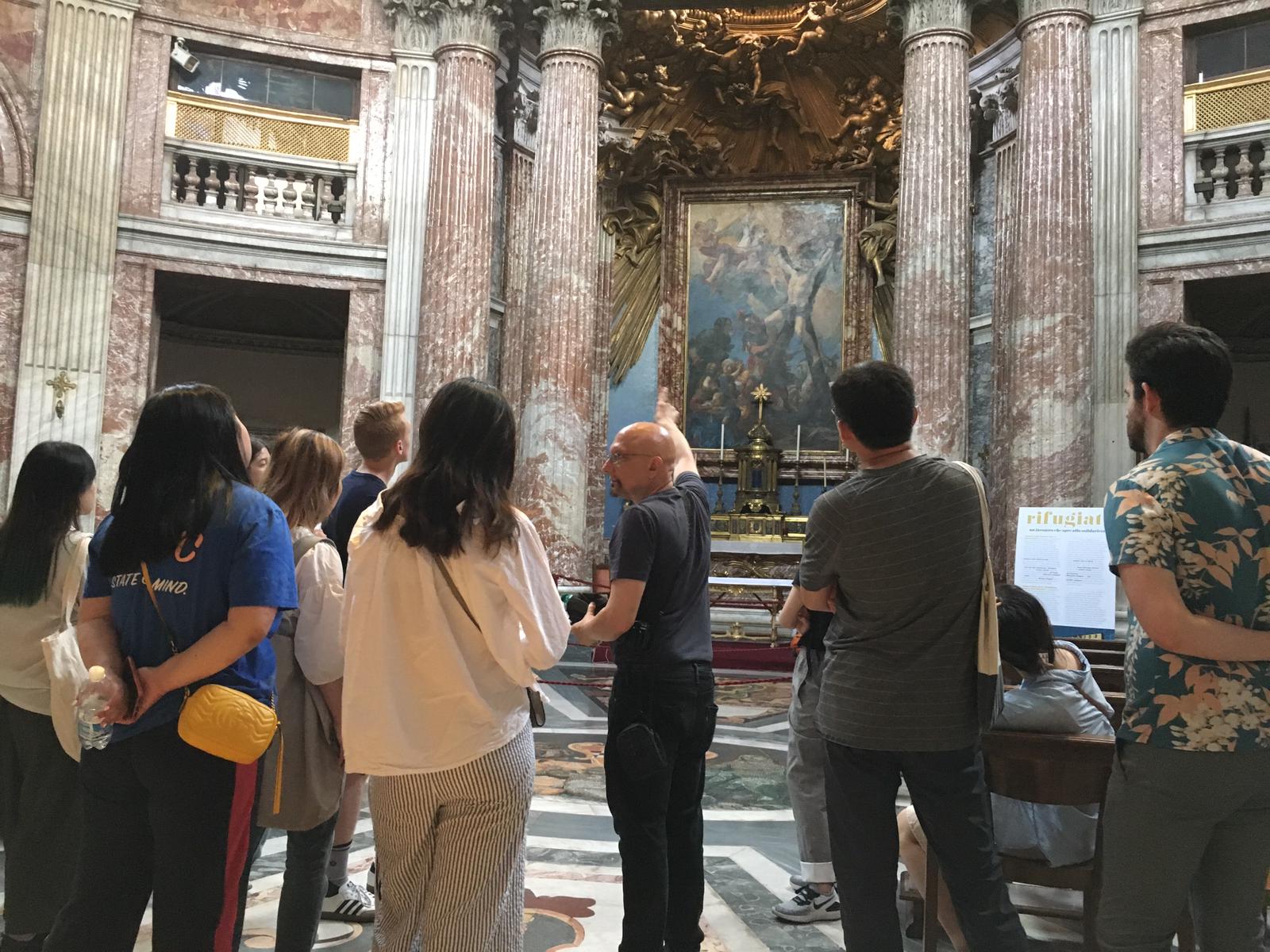 Students at Sant’Andrea al Quirinale in Rome