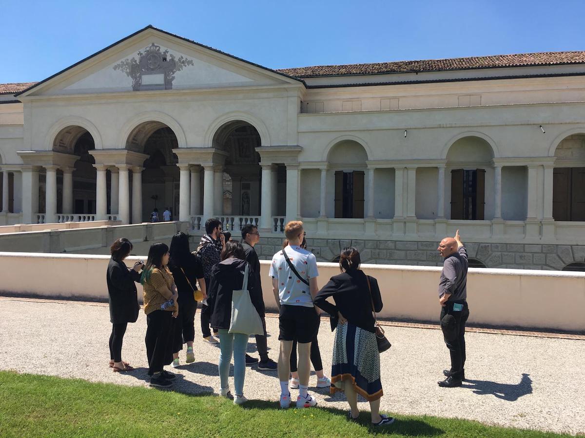Students at Giulio Romano’s Palazzo Te in Mantua