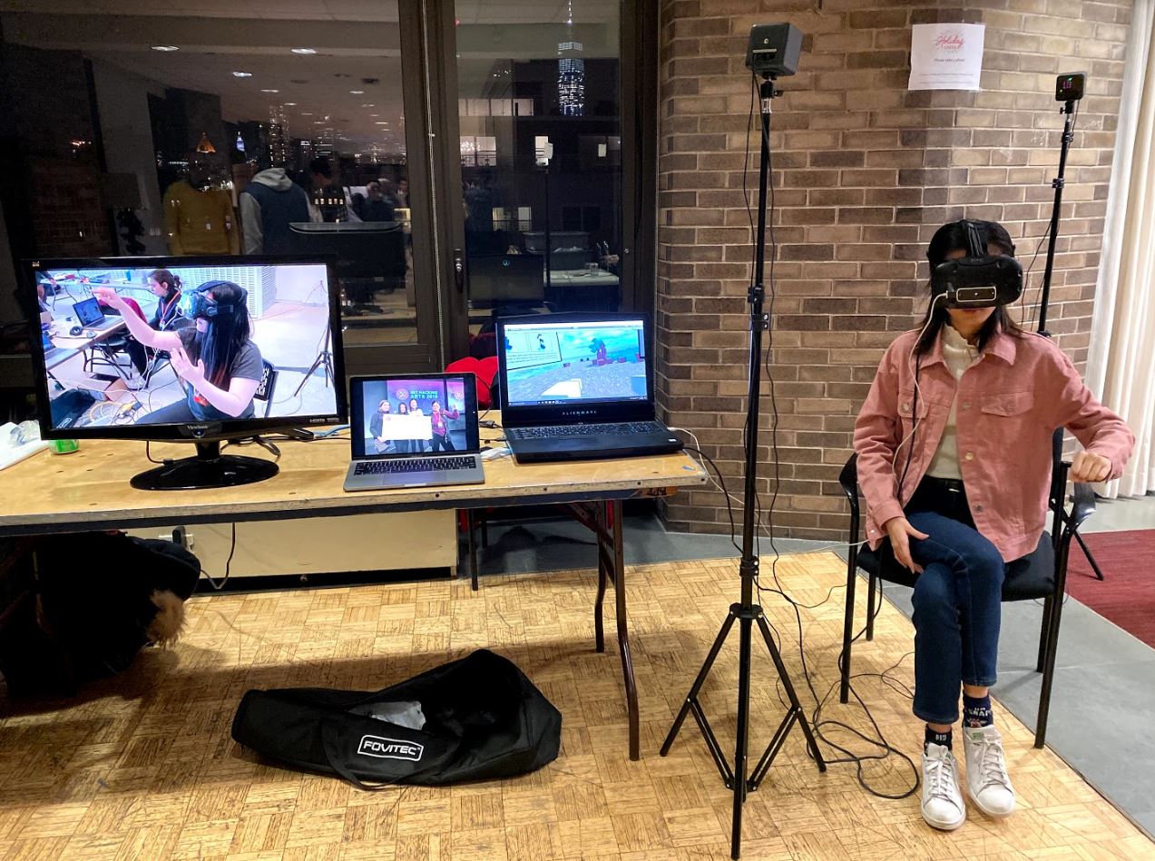 Interacting with Flex VR, designed by Yuting Wang, BID ‘20