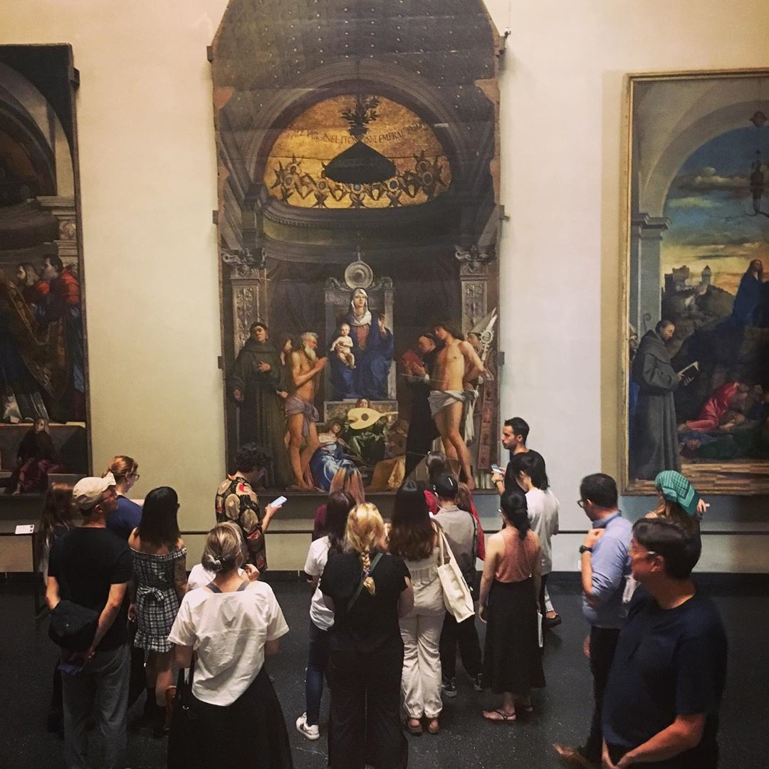 Pratt students visiting the Accademia di Belle Arti di Venezia