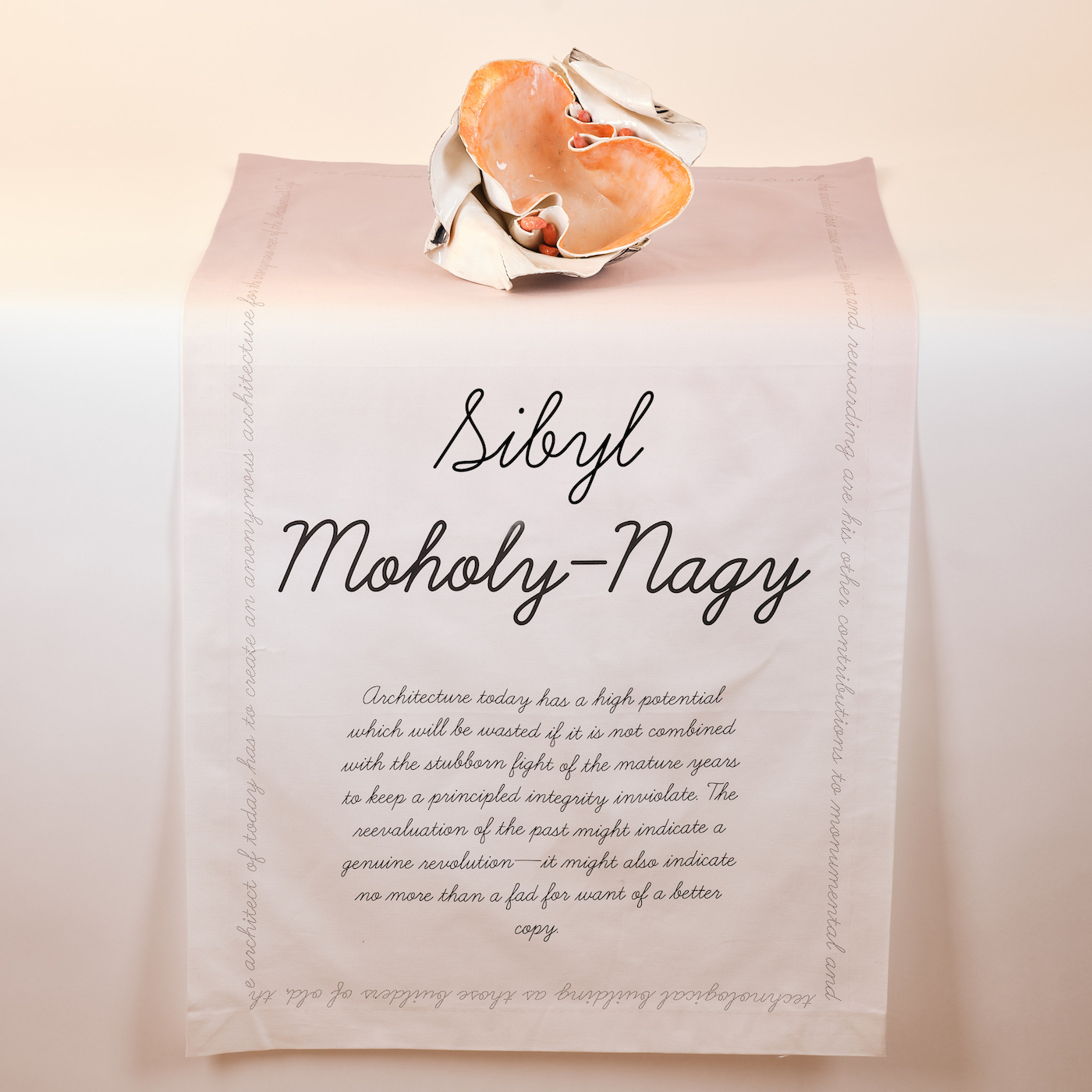 Mistresses of Pratt place setting for Sibyl Moholy-Nagy (photo by Adam Elstein)