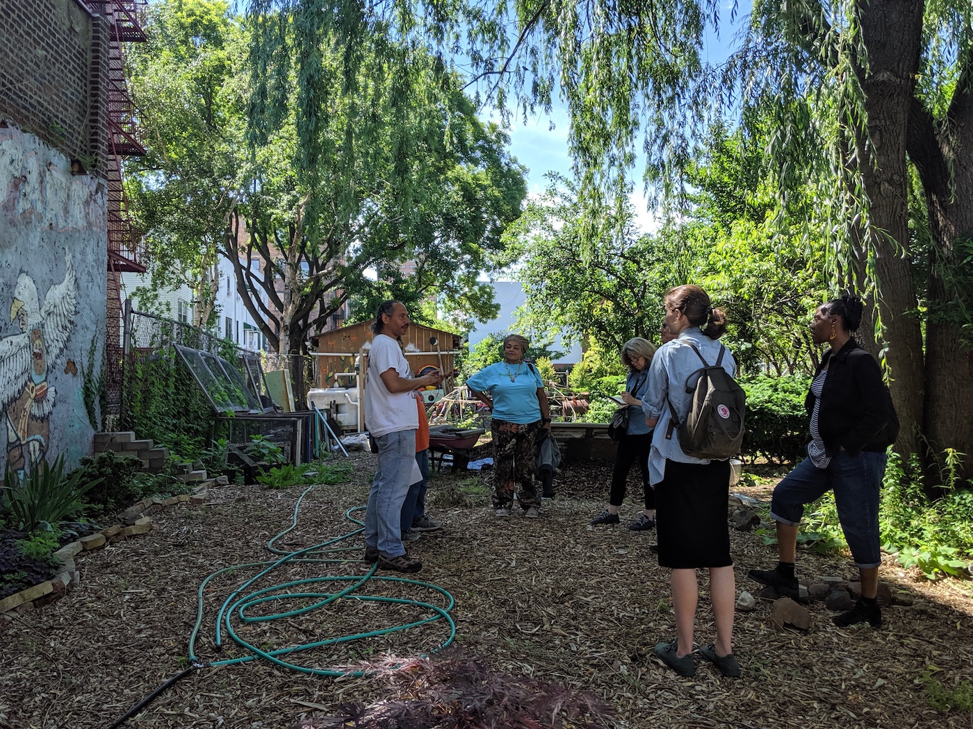 a community garden event with Raymond Figueroa, Jr. for the “Planning and Implementing a Hyperlocal Food System in the South Bronx” project