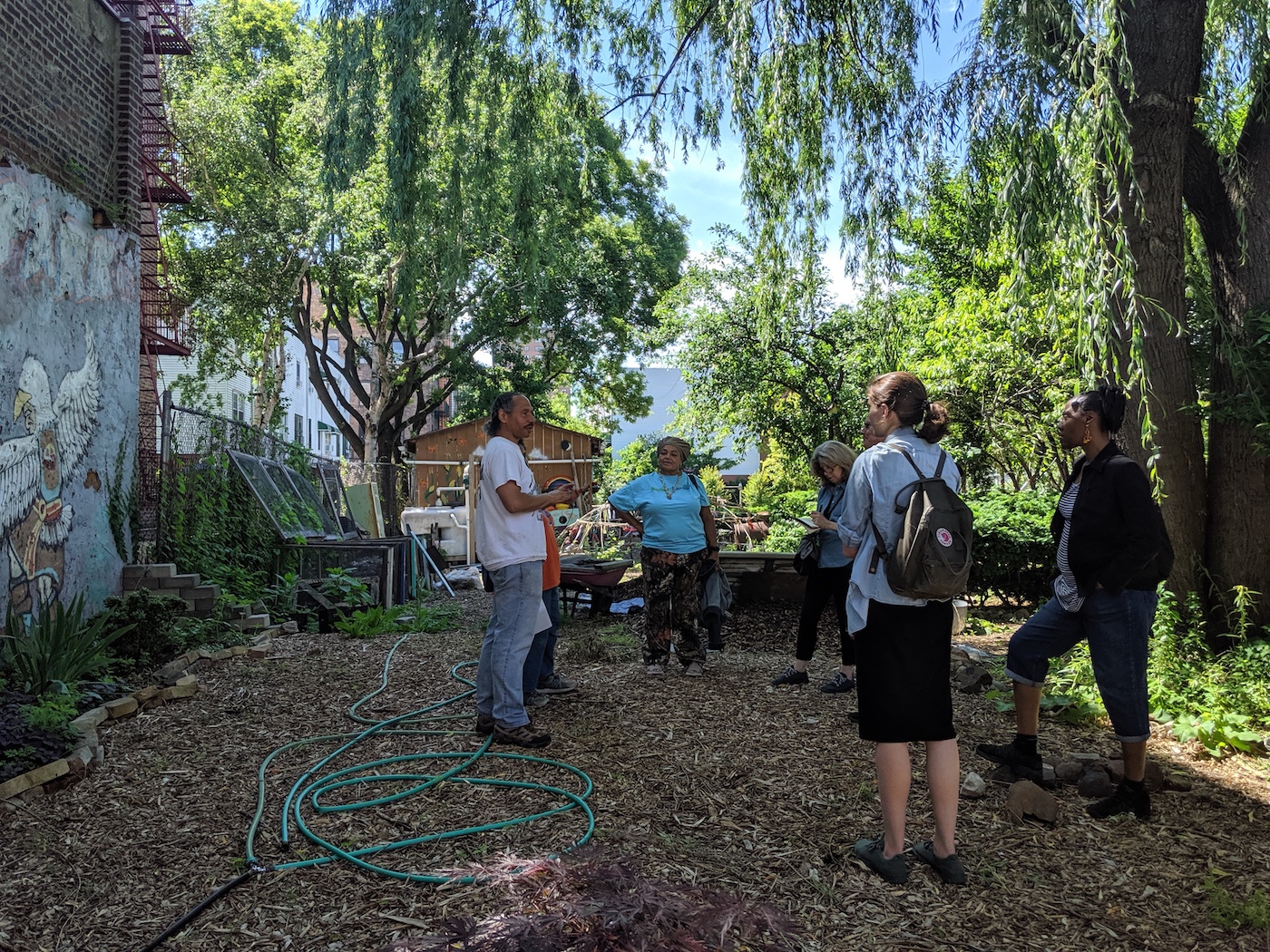 a community garden event with Raymond Figueroa, Jr. for the “Planning and Implementing a Hyperlocal Food System in the South Bronx” project