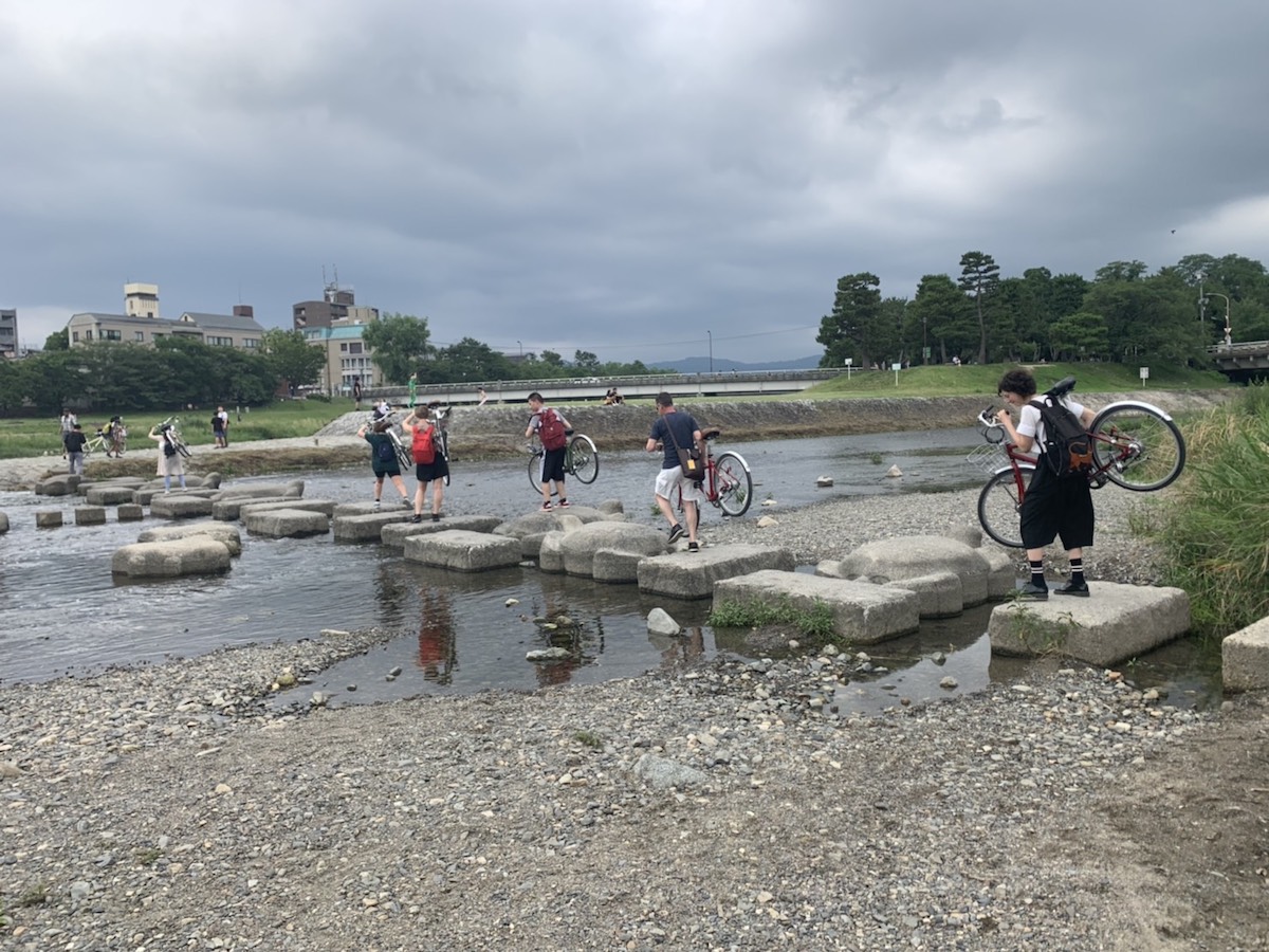 Pratt students on a Kyoto bicycle tour