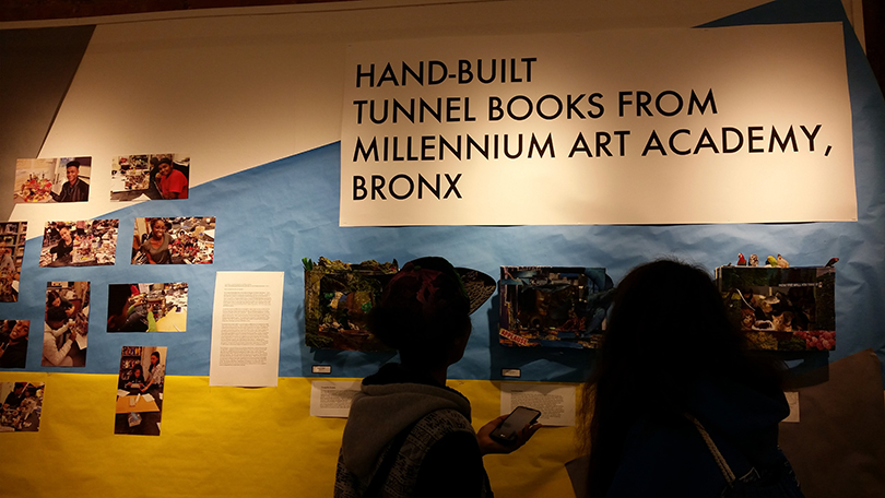 Photo from the Contructed Tunnel Books exhibition